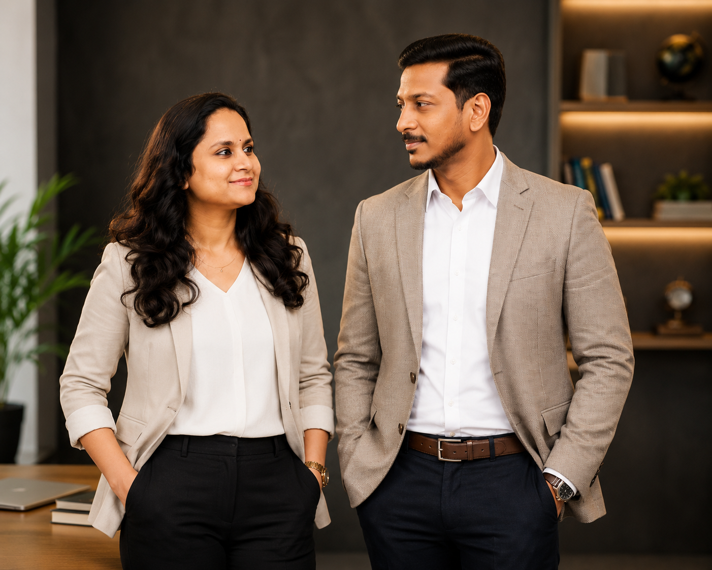 ചിത്രയും സജിത്തും ഒരുമിച്ച് നിൽക്കുന്ന സെക്ഷൻ ബ്രേക്കർ ചിത്രം
