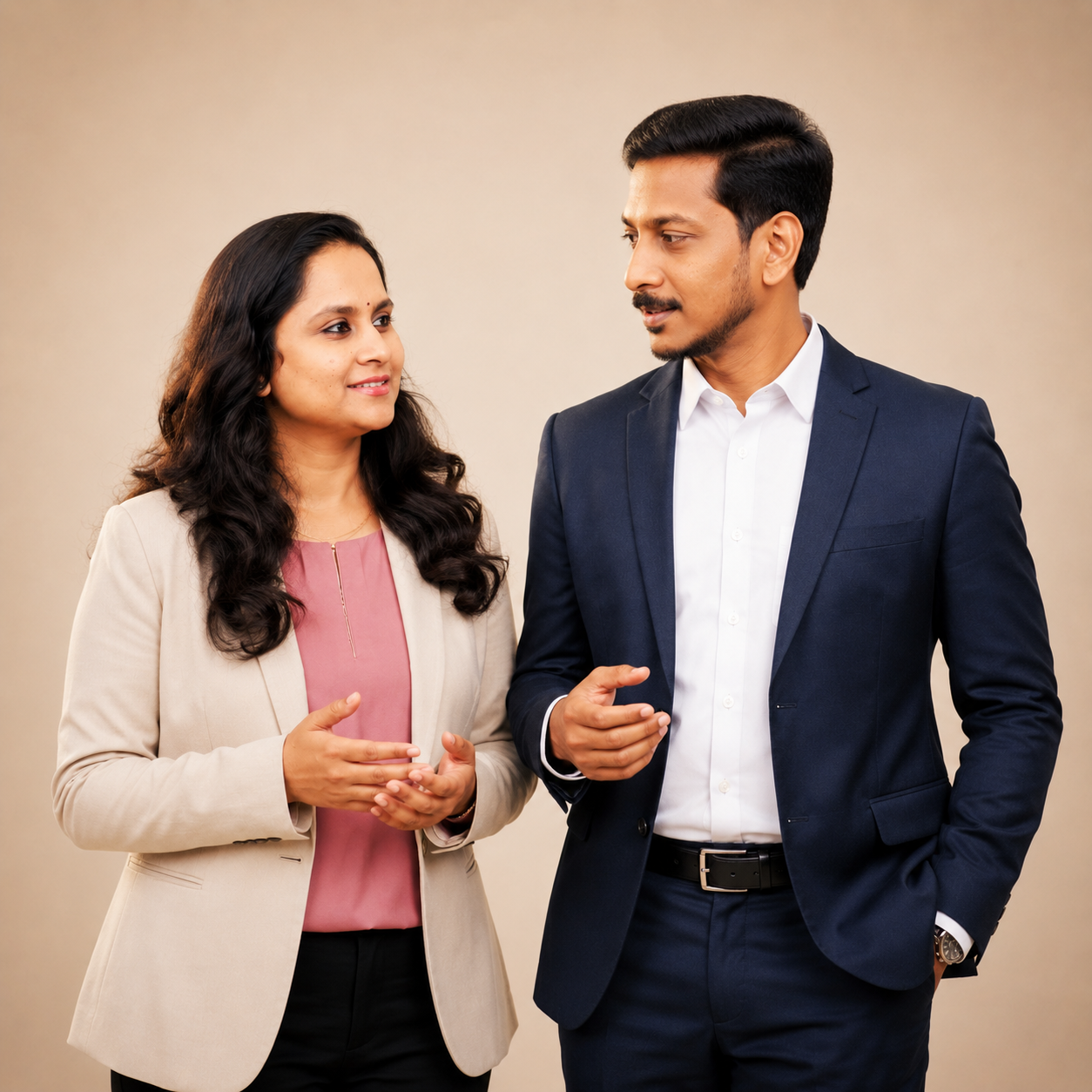 ചിത്രയും സജിത്തും ഒരുമിച്ച് സംസാരിക്കുന്ന ചിത്രം